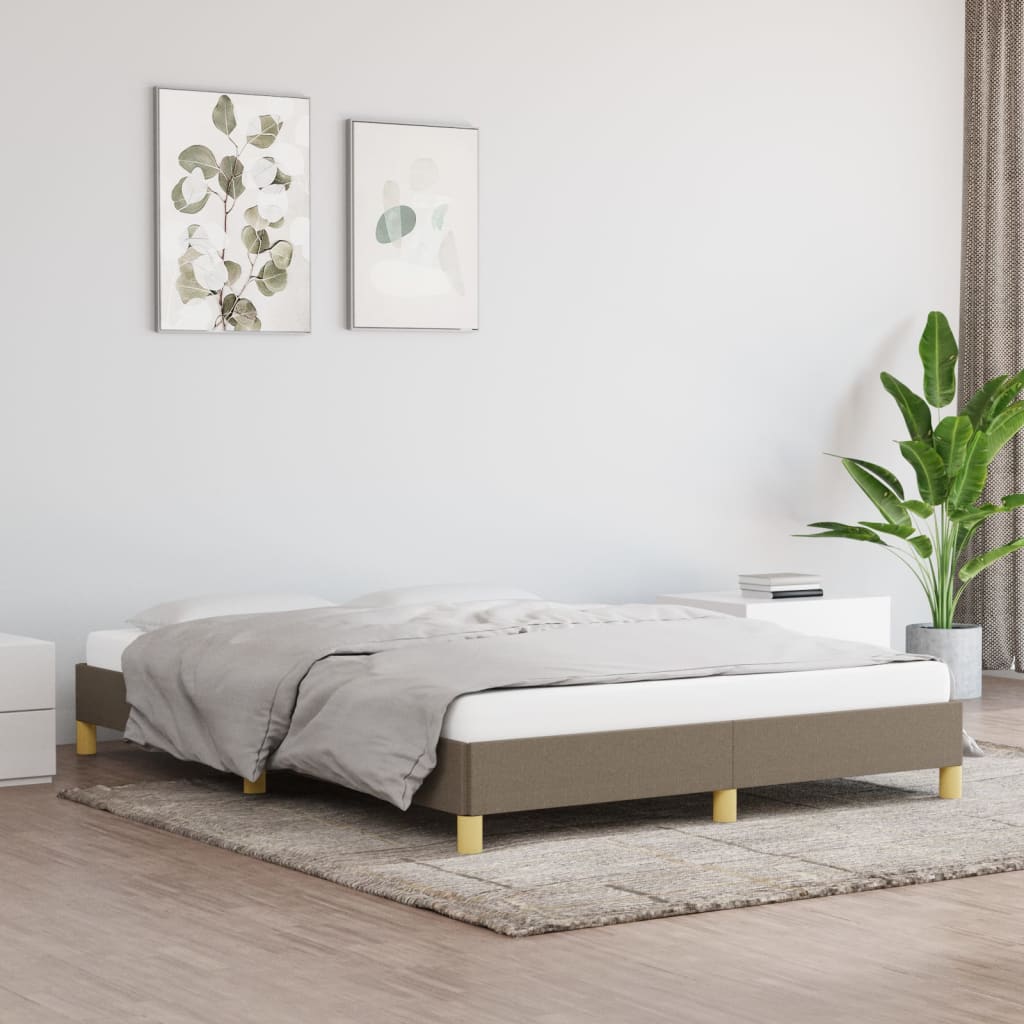 sengeramme uden madras 140x190 cm stof gråbrun