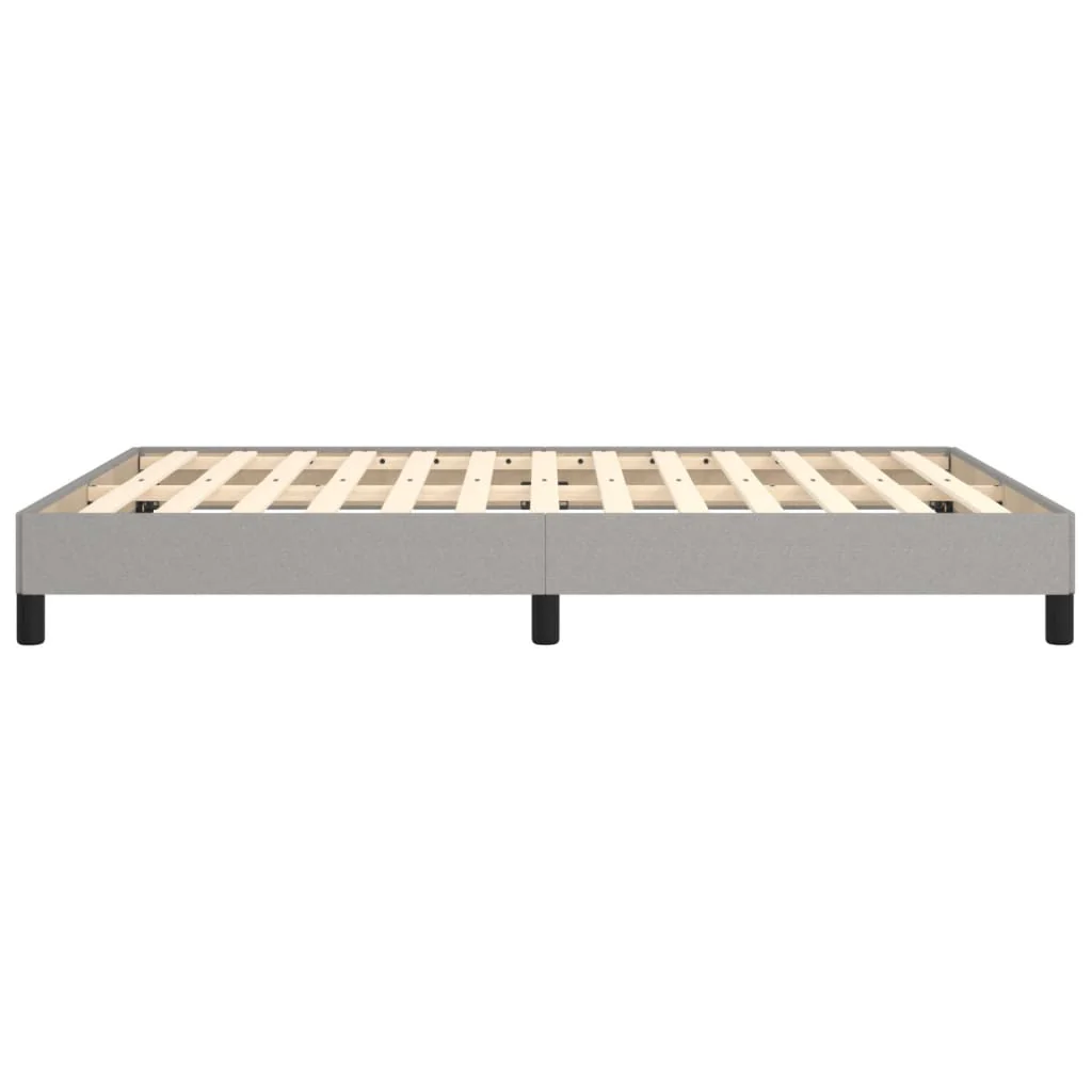 sengeramme uden madras 140x190 cm stof lysegrå - Image 6