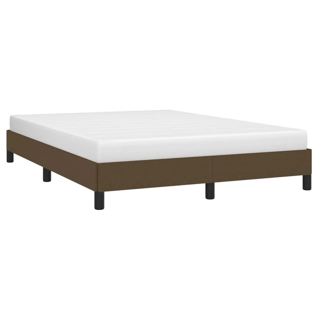 sengeramme uden madras 140x190 cm stof mørkebrun - Image 3