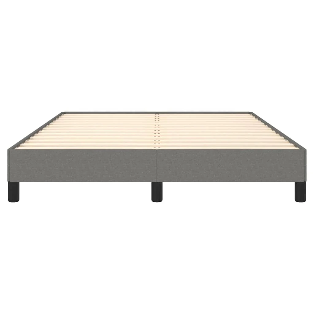 sengeramme uden madras 140x190 cm stof mørkegrå - Image 5