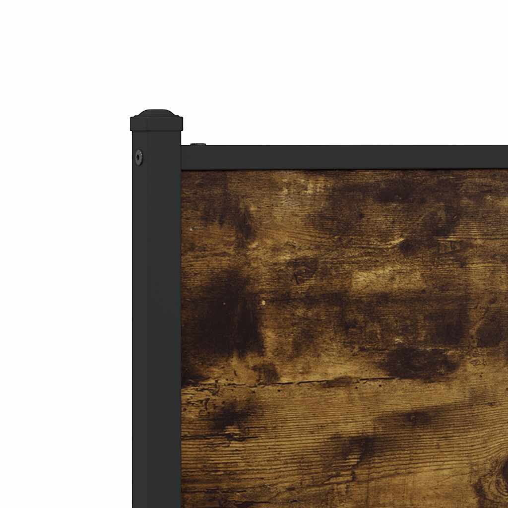 sengeramme uden madras 75x190 cm metal røget egetræsfarve - Image 8