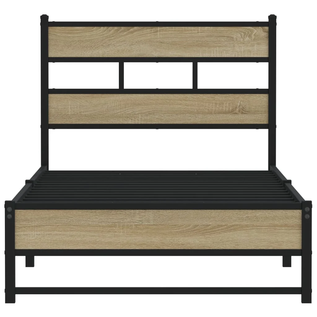 sengeramme uden madras 75x190 cm metal sonoma-eg - Image 4