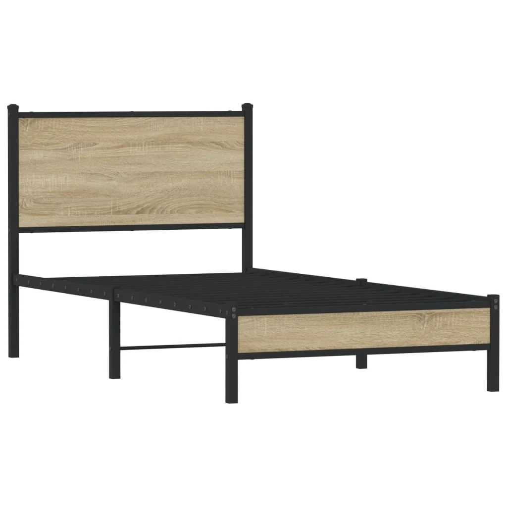 sengeramme uden madras 75x190 cm metal sonoma-eg - Image 3