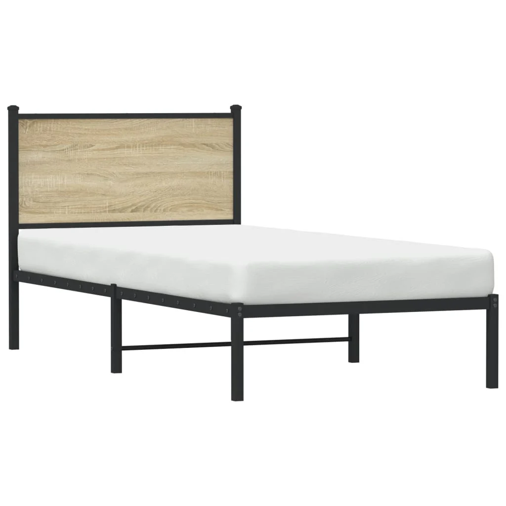 sengeramme uden madras 75x190 cm metal sonoma-eg - Image 4