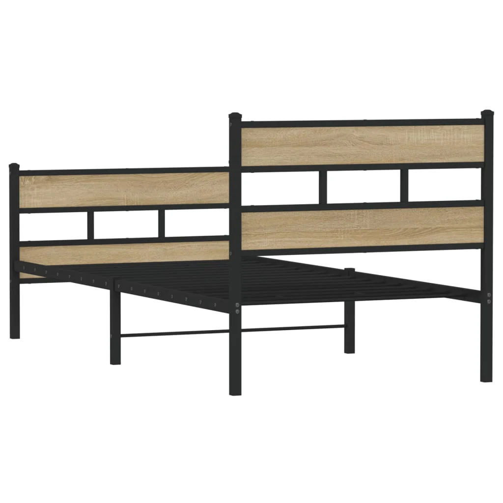 sengeramme uden madras 80x200 cm metal sonoma-eg - Image 6