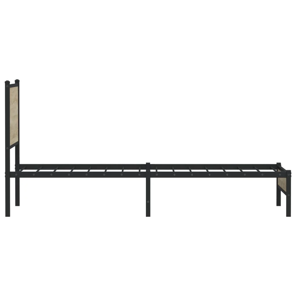 sengeramme uden madras 80x200 cm metal sonoma-eg - Image 6