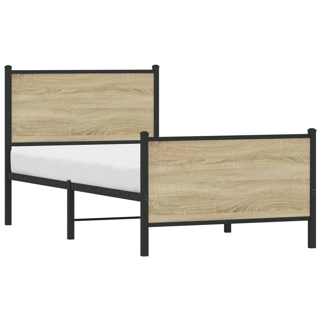 sengeramme uden madras 80x200 cm metal sonoma-eg - Image 4