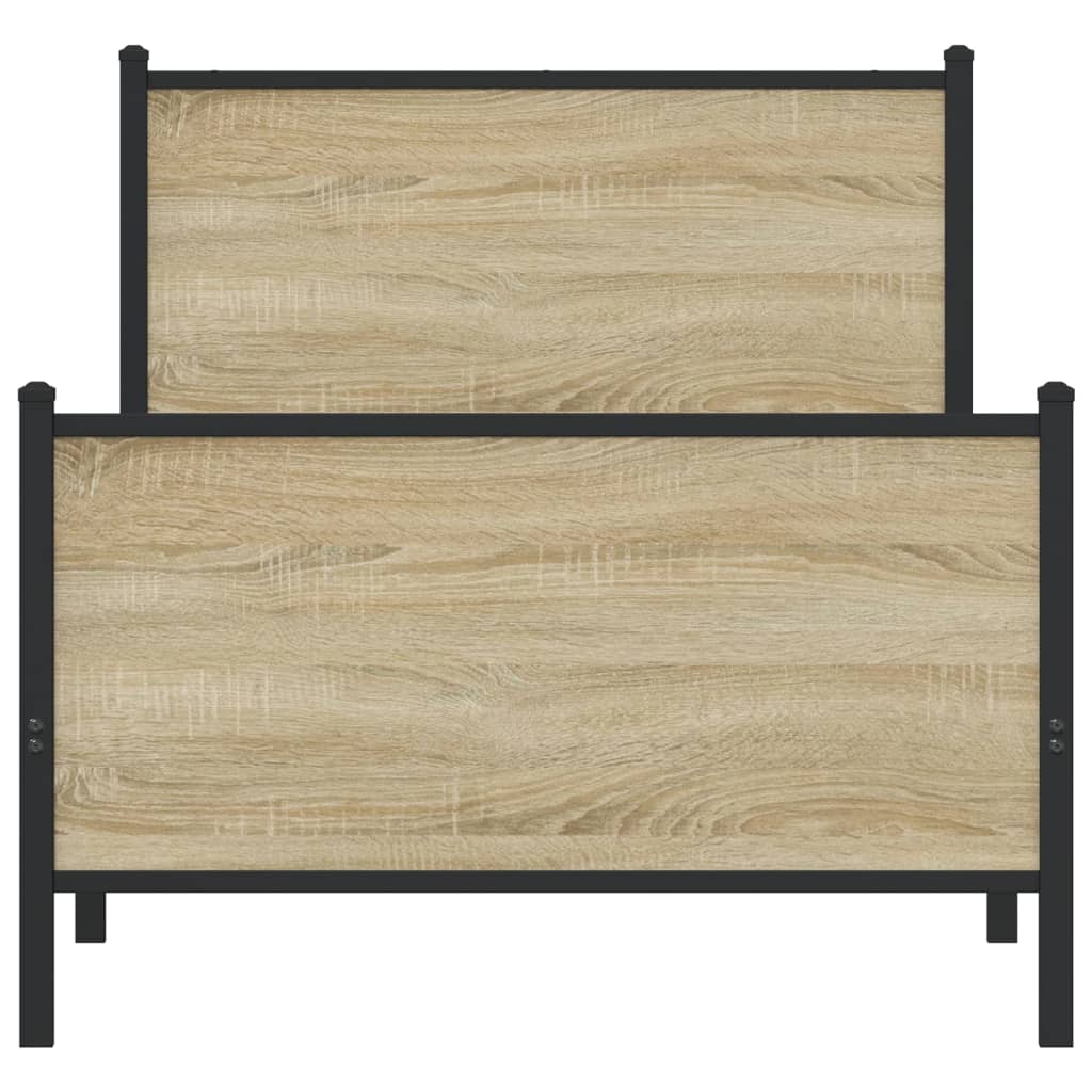 sengeramme uden madras 80x200 cm metal sonoma-eg - Image 5