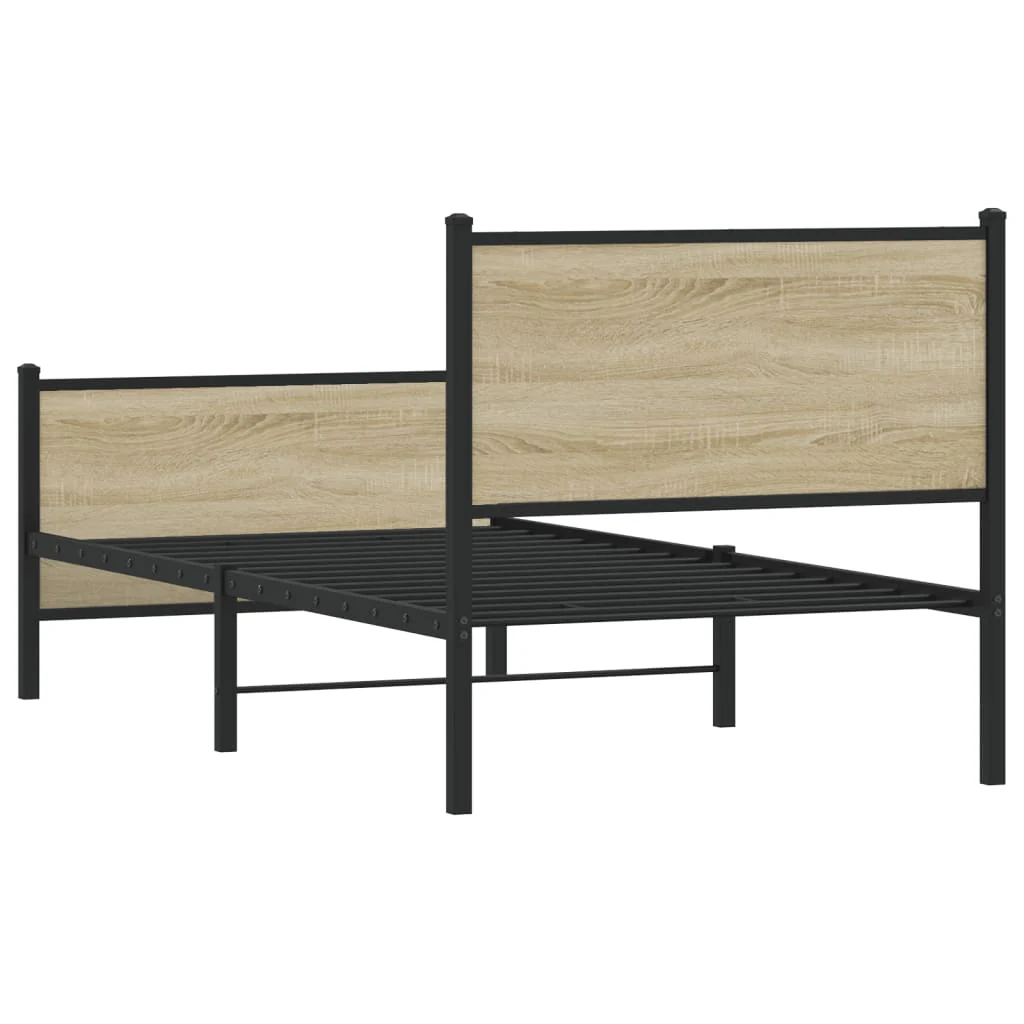sengeramme uden madras 80x200 cm metal sonoma-eg - Image 7