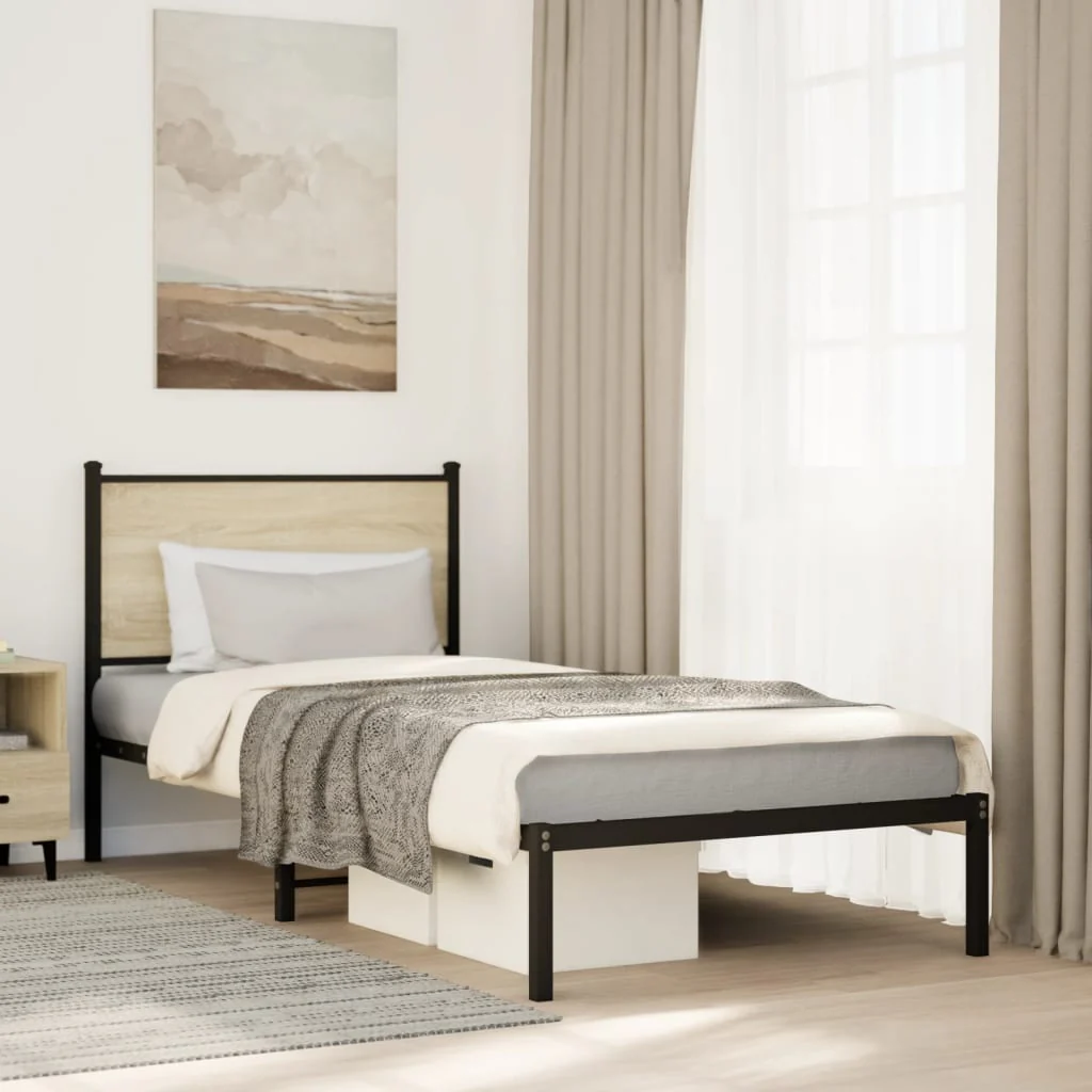 sengeramme uden madras 80x200 cm metal sonoma-eg