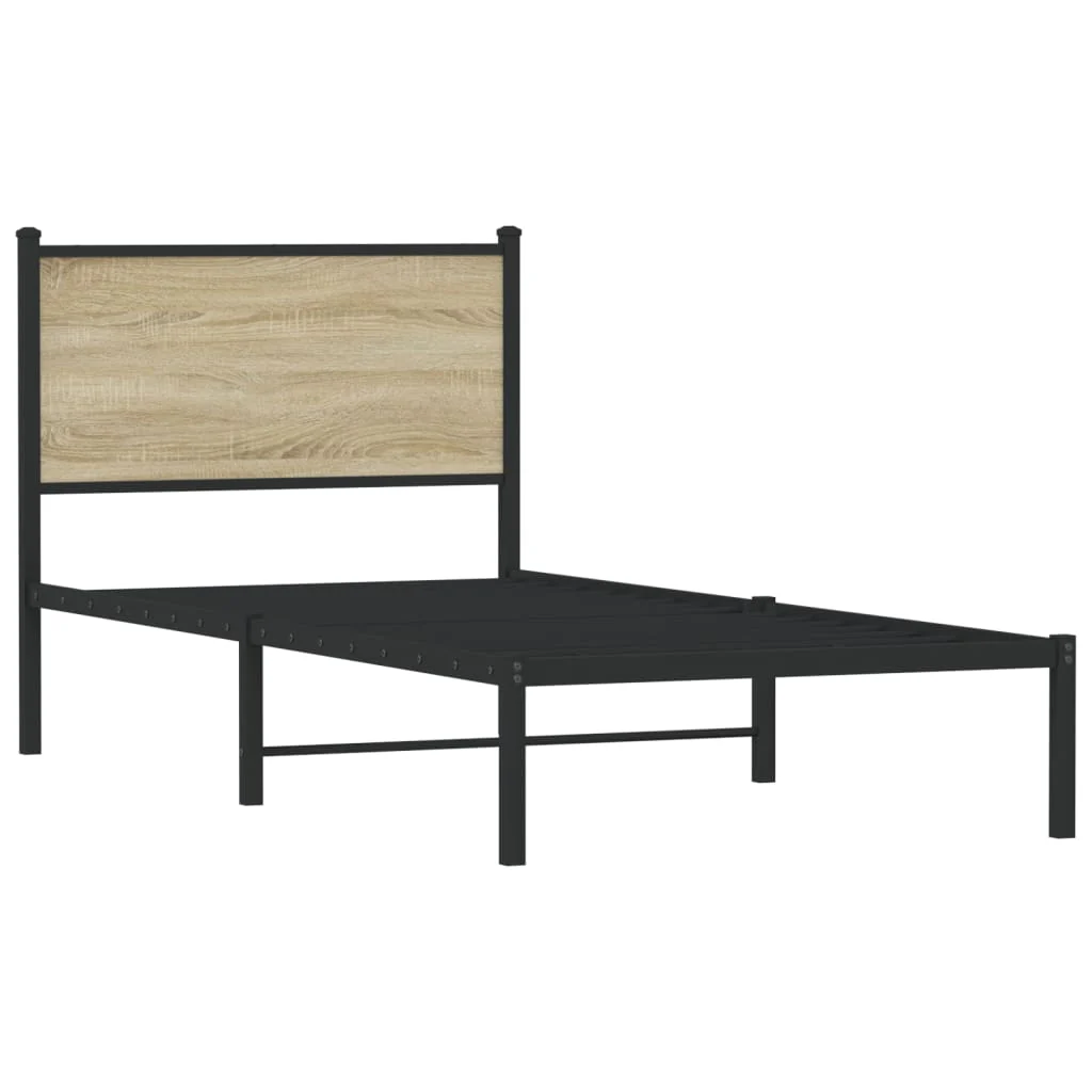 sengeramme uden madras 80x200 cm metal sonoma-eg - Image 3