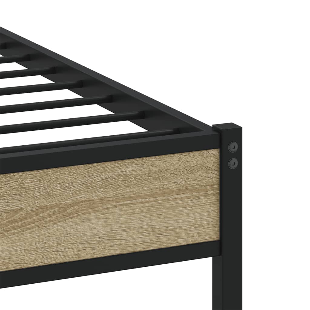 sengeramme uden madras 80x200 cm metal sonoma-eg - Image 7