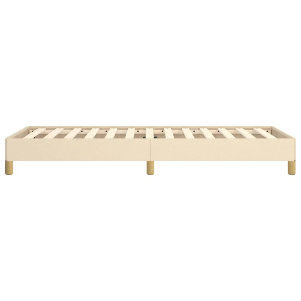 sengeramme uden madras 80x200 cm stof cremefarvet - Image 6