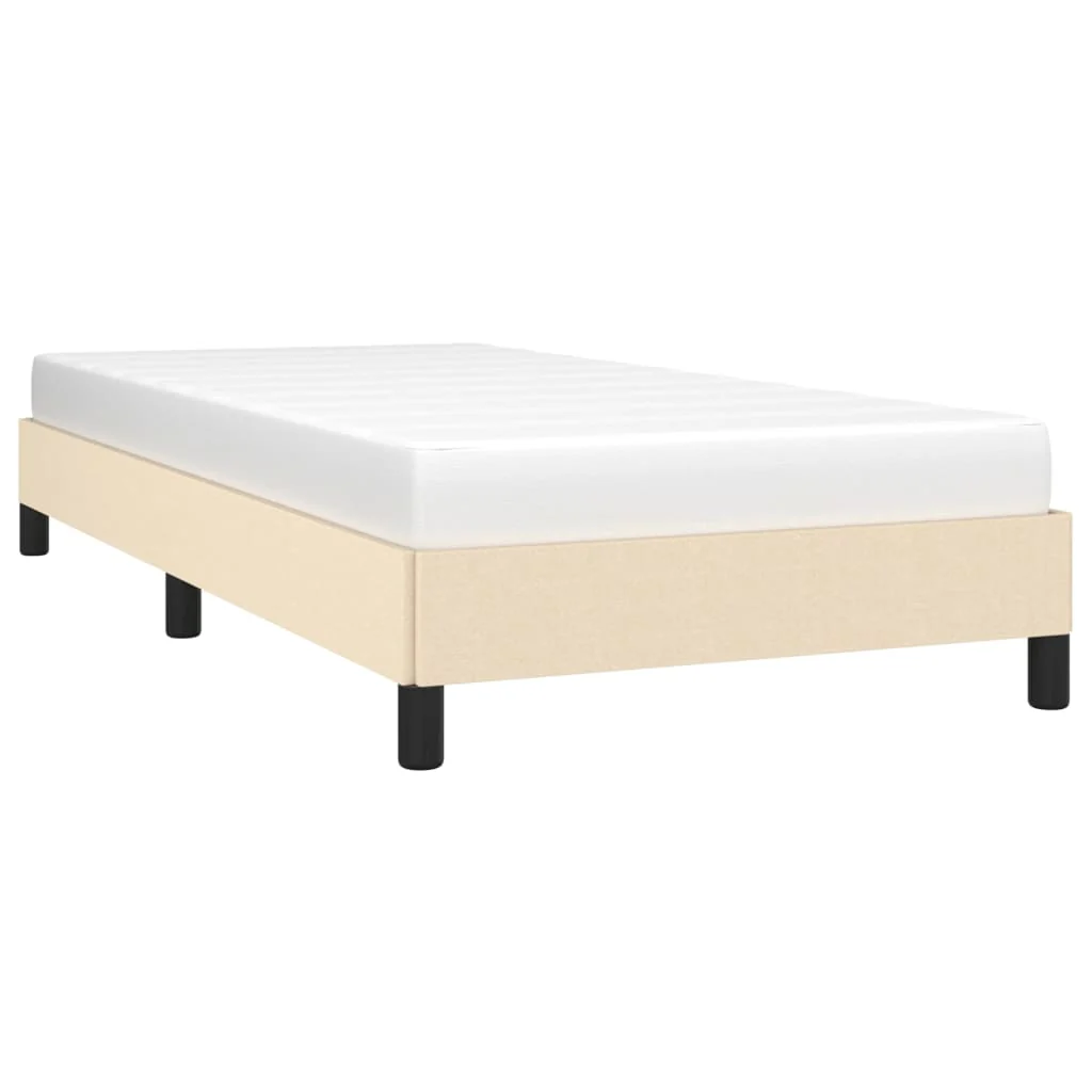 sengeramme uden madras 80x200 cm stof cremefarvet - Image 3