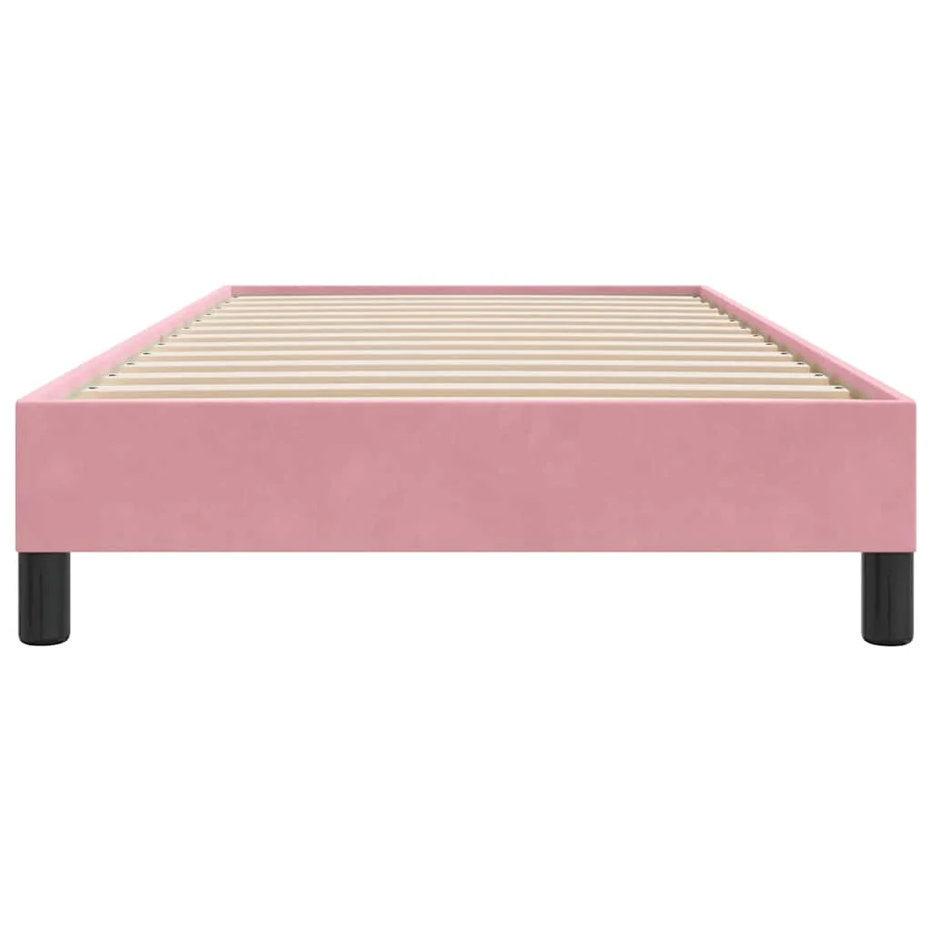 sengeramme uden madras 80x210 cm fløjl lyserød - Image 5