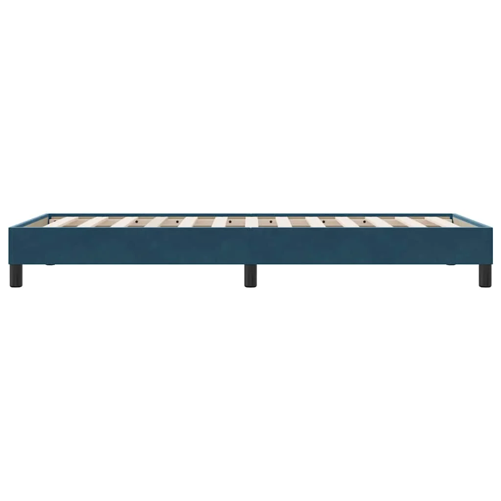 sengeramme uden madras 80x210 cm fløjl mørkeblå - Image 6