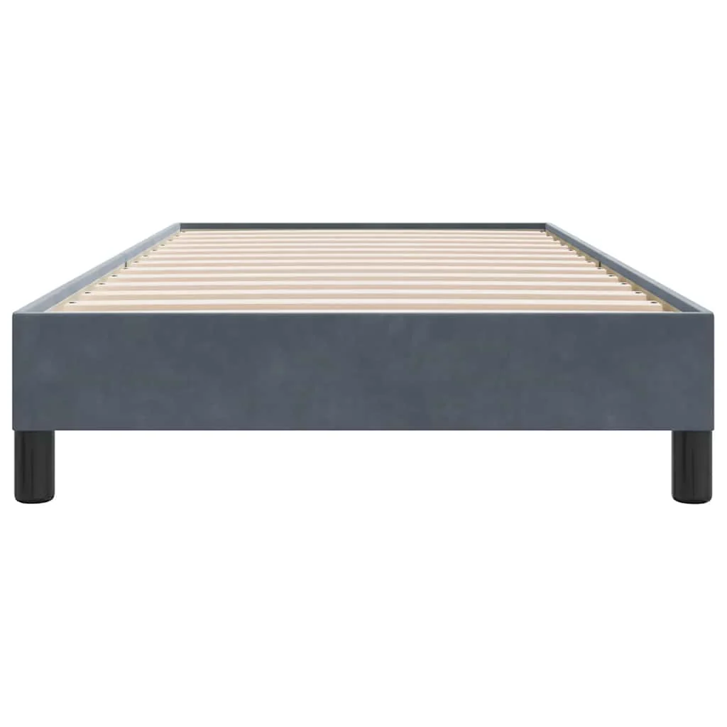 sengeramme uden madras 80x210 cm fløjl mørkegrå - Image 5