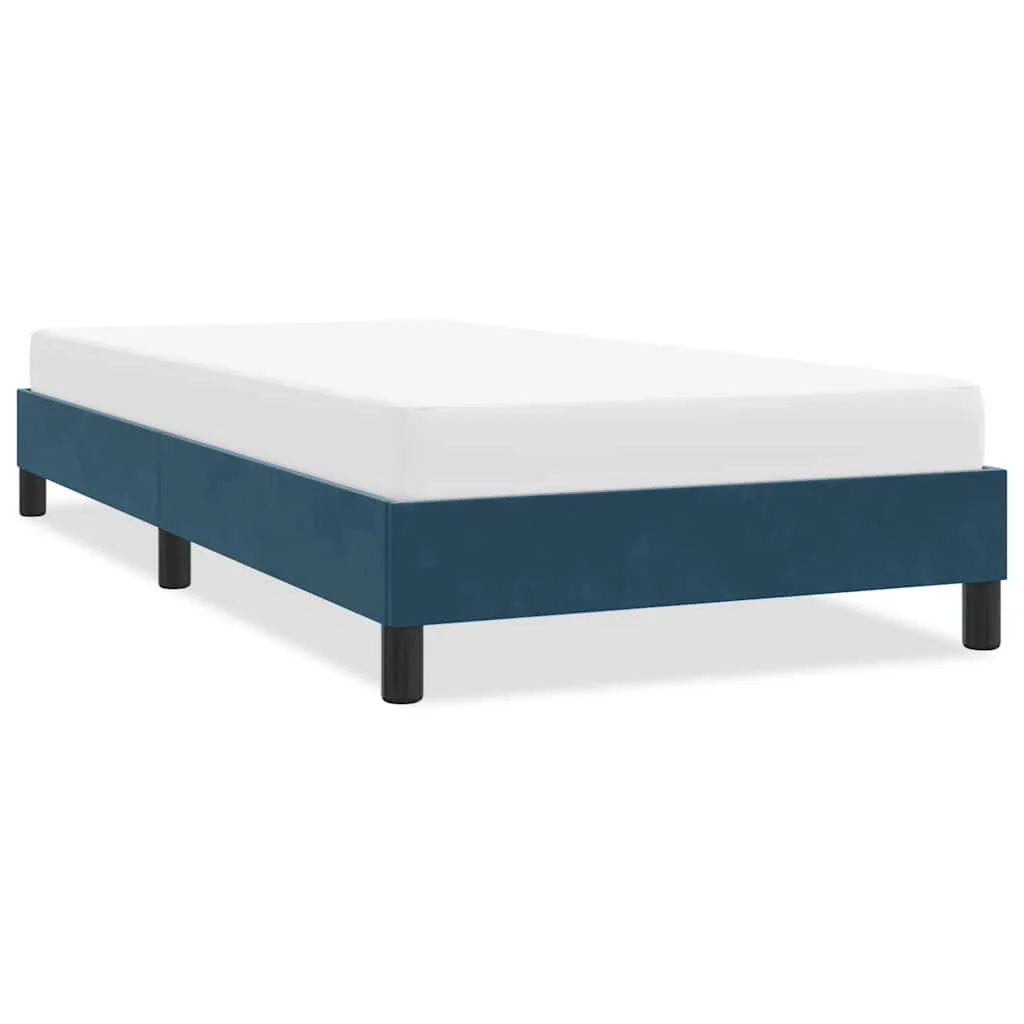 sengeramme uden madras 80x220 cm fløjl mørkeblå