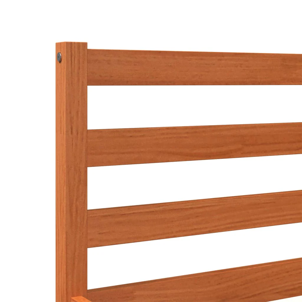 sengeramme uden madras 90x190 cm massivt fyrretræ gyldenbrun - Image 7