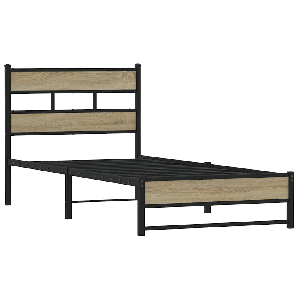 sengeramme uden madras 90x190 cm metal sonoma-eg - Image 3