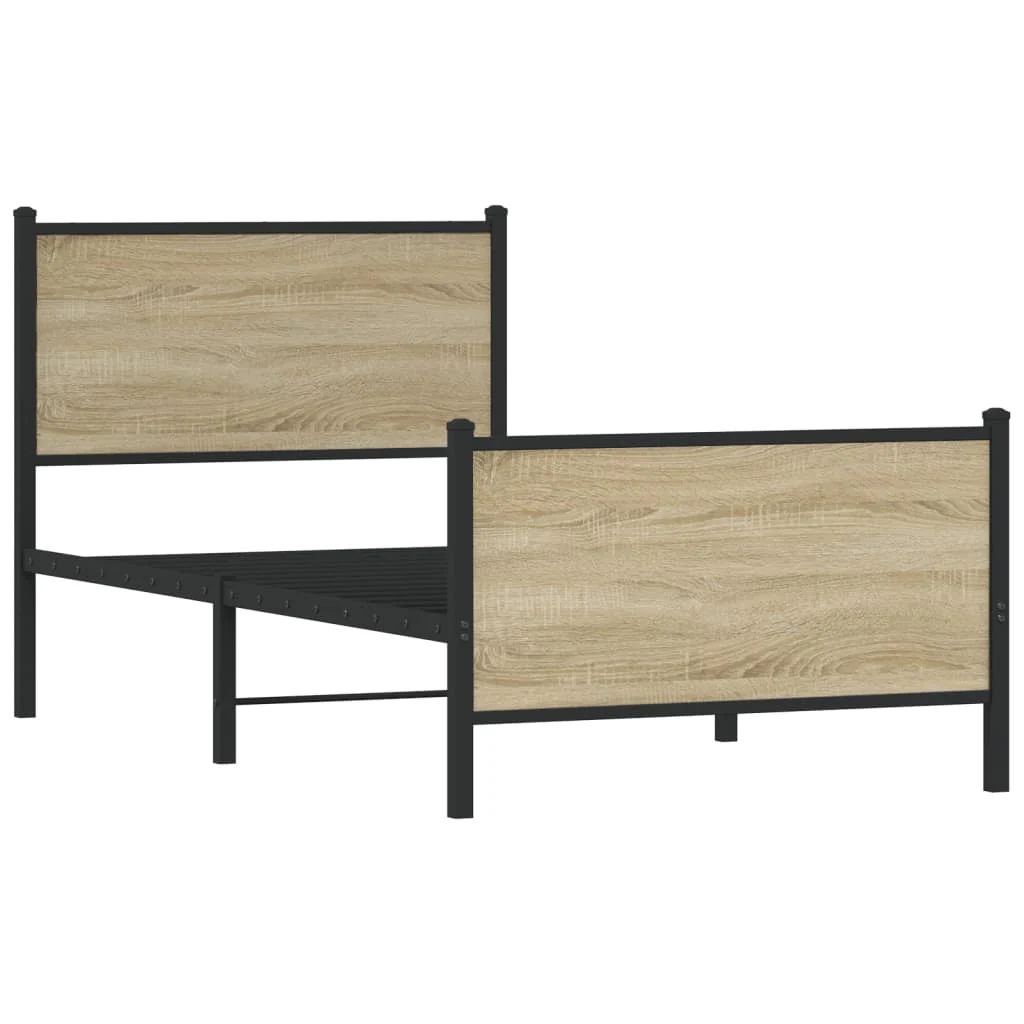 sengeramme uden madras 90x190 cm metal sonoma-eg - Image 3
