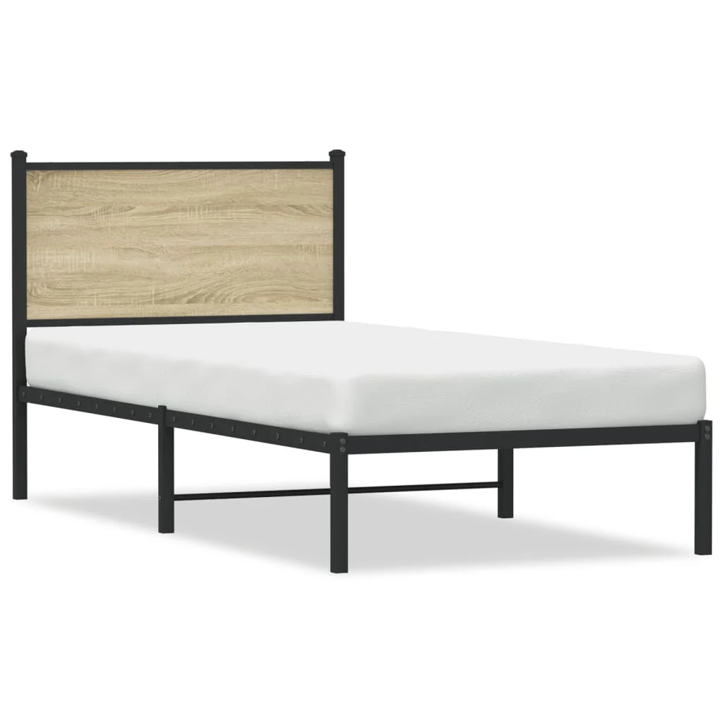 sengeramme uden madras 90x190 cm metal sonoma-eg - Image 2
