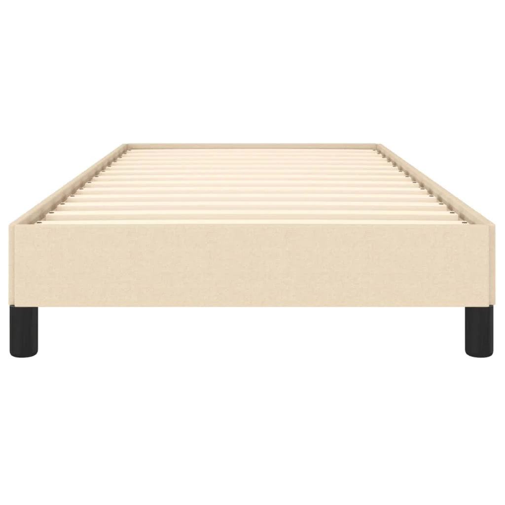 sengeramme uden madras 90x190 cm stof cremefarvet - Image 5