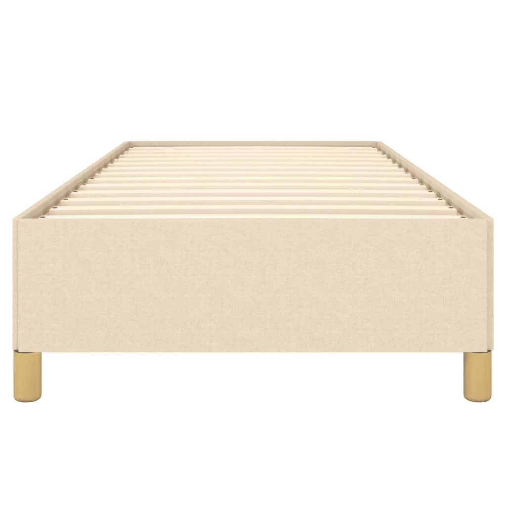 sengeramme uden madras 90x190 cm stof cremefarvet - Image 5