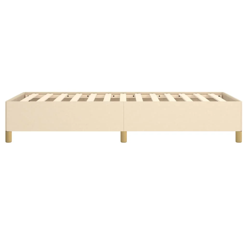 sengeramme uden madras 90x190 cm stof cremefarvet - Image 6