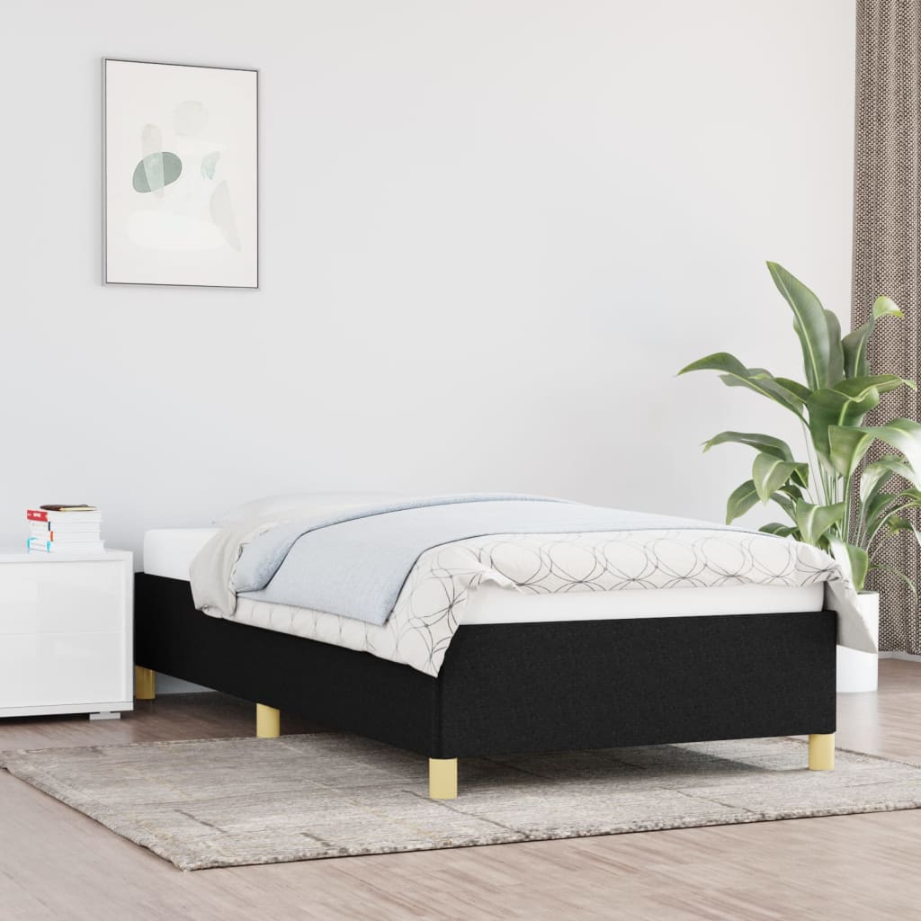 sengeramme uden madras 90x190 cm stof sort