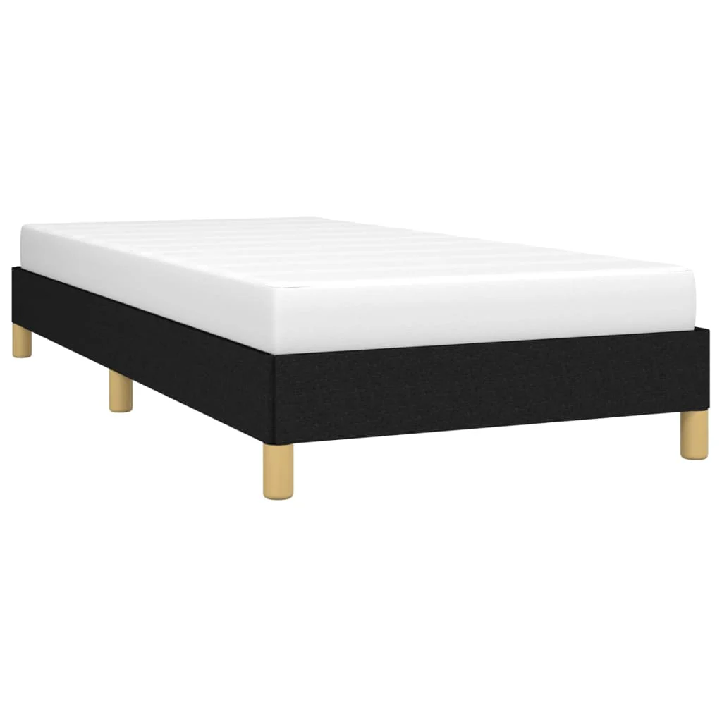 sengeramme uden madras 90x190 cm stof sort - Image 3