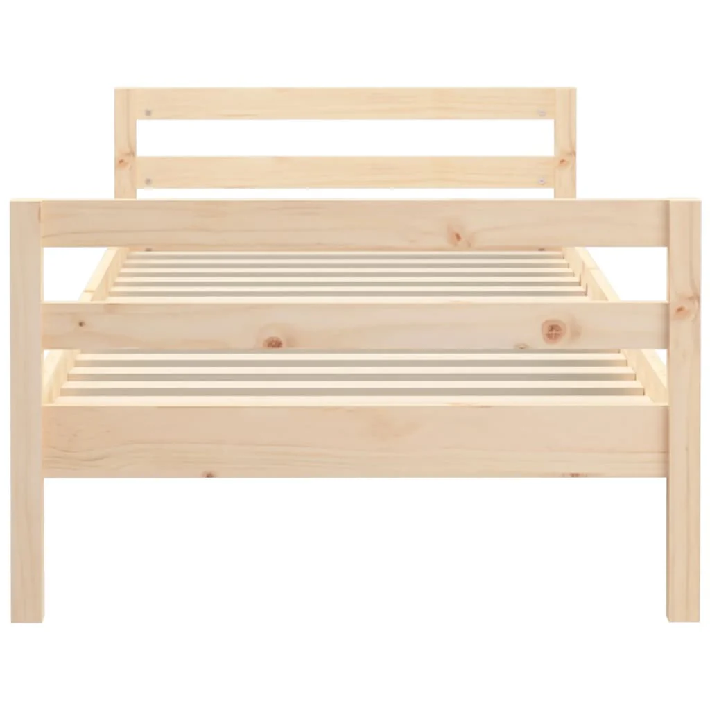 sengeramme uden madras 90x200 cm massivt fyrretræ - Image 5