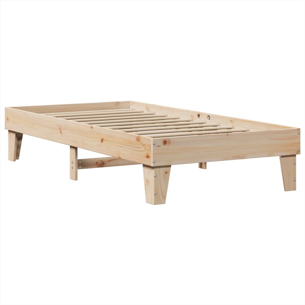 sengeramme uden madras 90x200 cm massivt fyrretræ - Image 6
