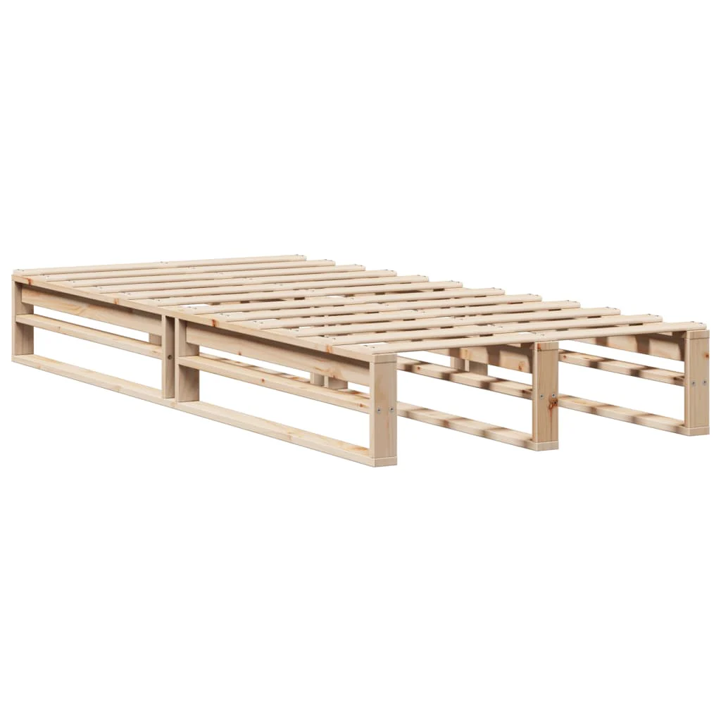 sengeramme uden madras 90x200 cm massivt fyrretræ - Image 6