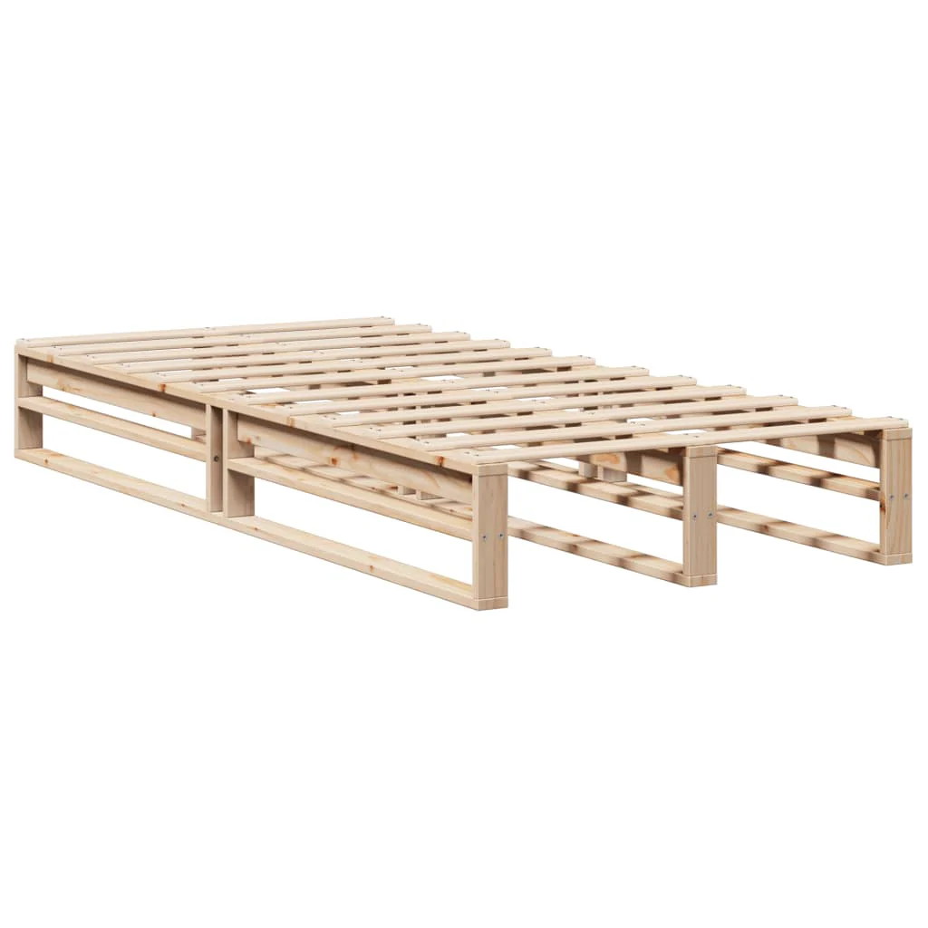 sengeramme uden madras 90x200 cm massivt fyrretræ - Image 5