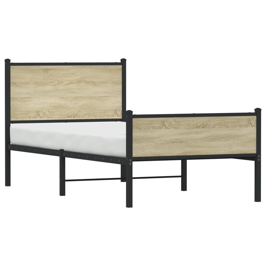sengeramme uden madras 90x200 cm metal sonoma-eg - Image 4
