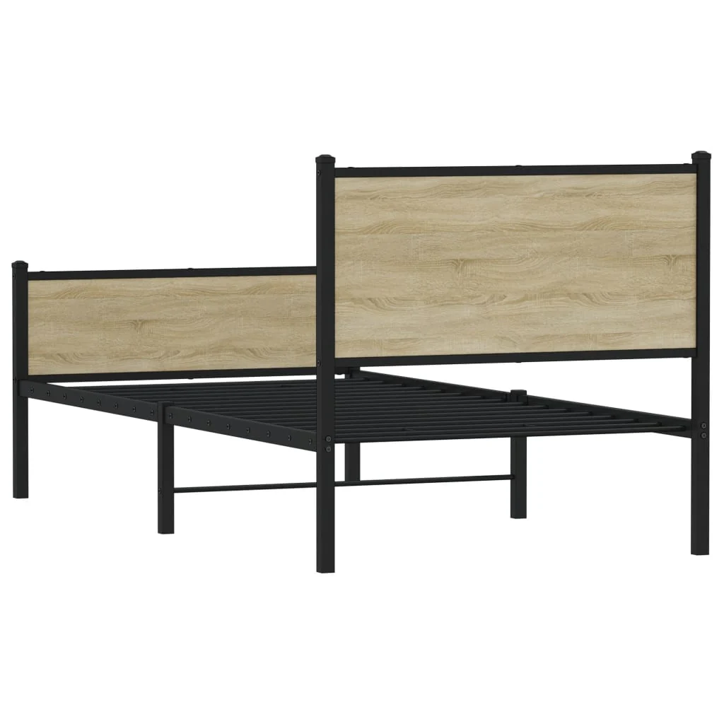 sengeramme uden madras 90x200 cm metal sonoma-eg - Image 7