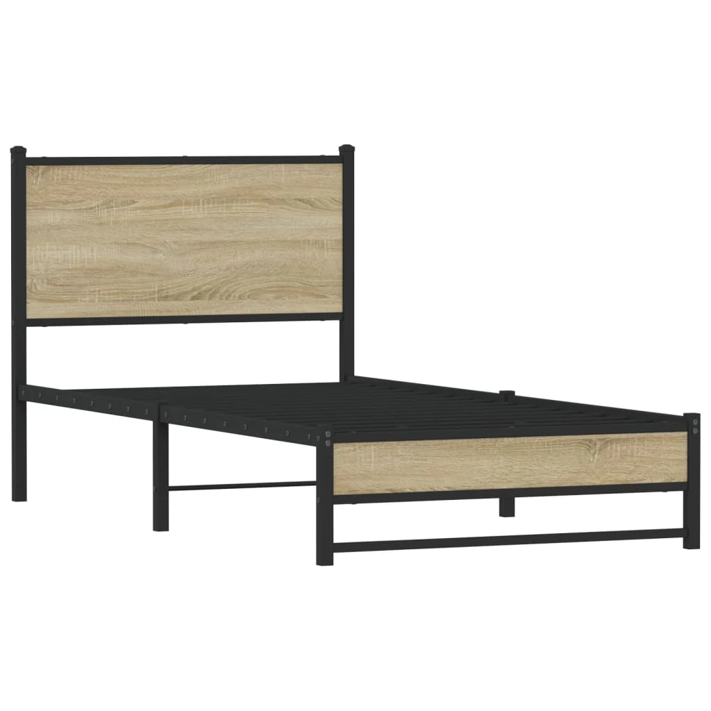 sengeramme uden madras 90x200 cm metal sonoma-eg - Image 3