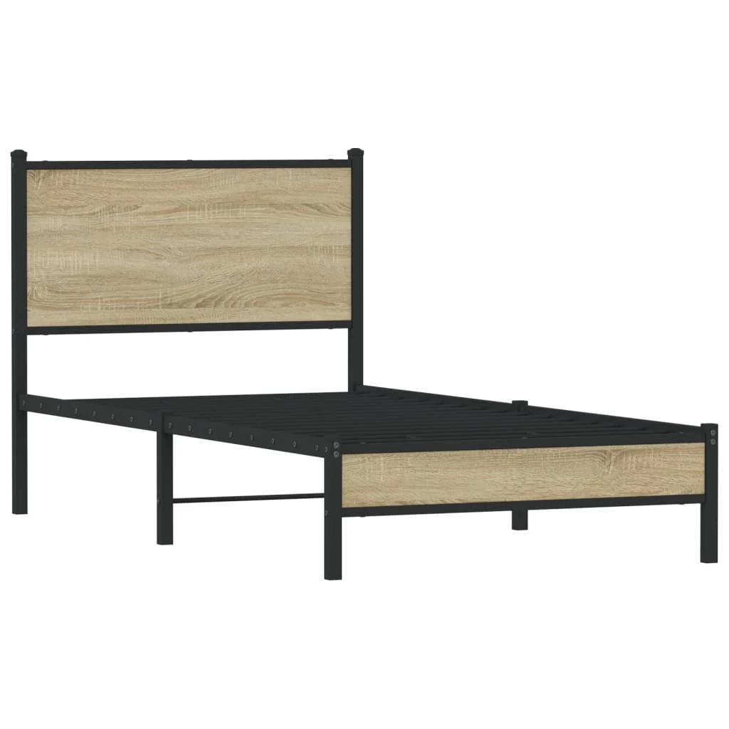 sengeramme uden madras 90x200 cm metal sonoma-eg - Image 3
