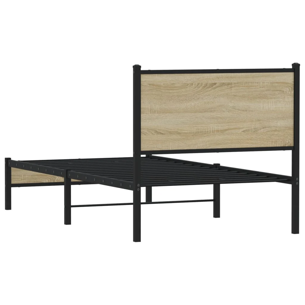 sengeramme uden madras 90x200 cm metal sonoma-eg - Image 7