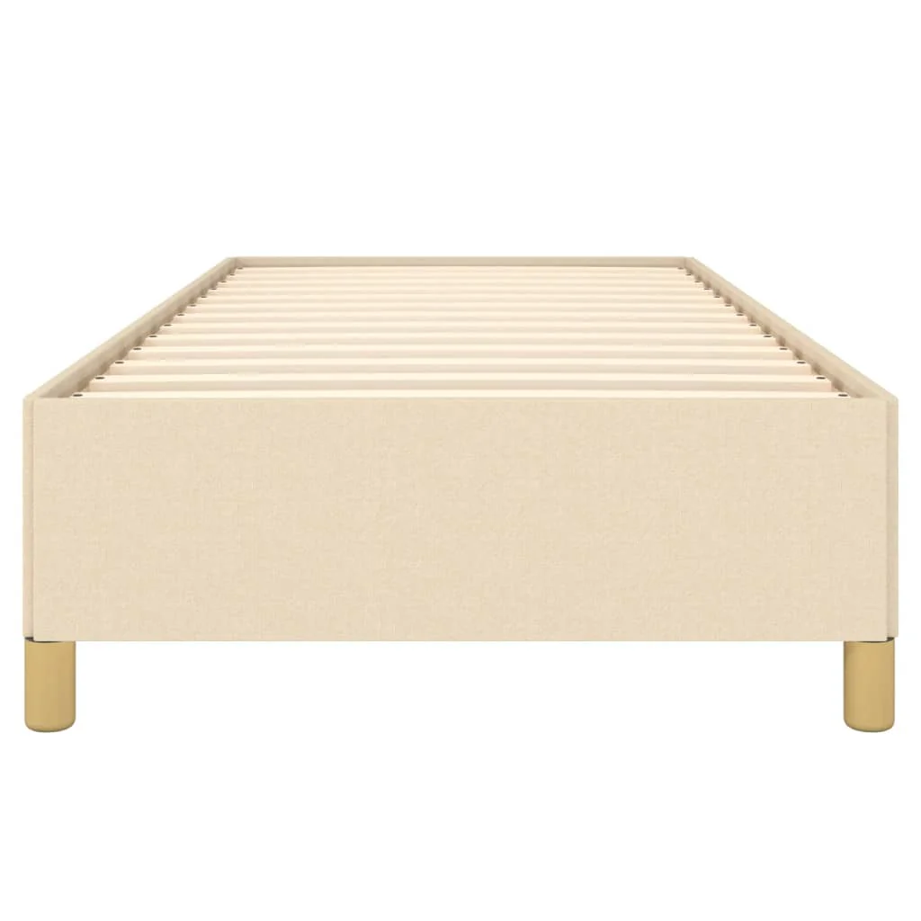 sengeramme uden madras 90x200 cm stof cremefarvet - Image 5