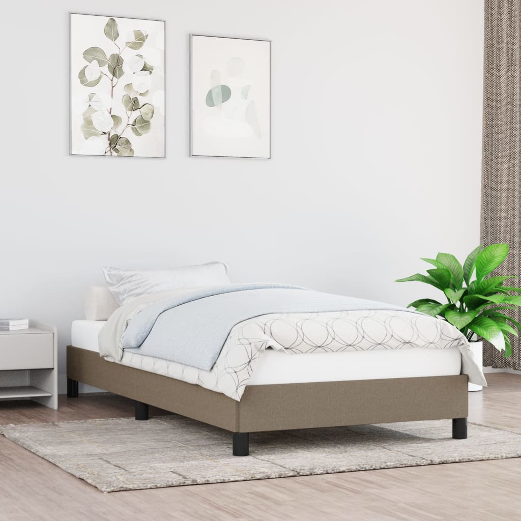 sengeramme uden madras 90x200 cm stof gråbrun
