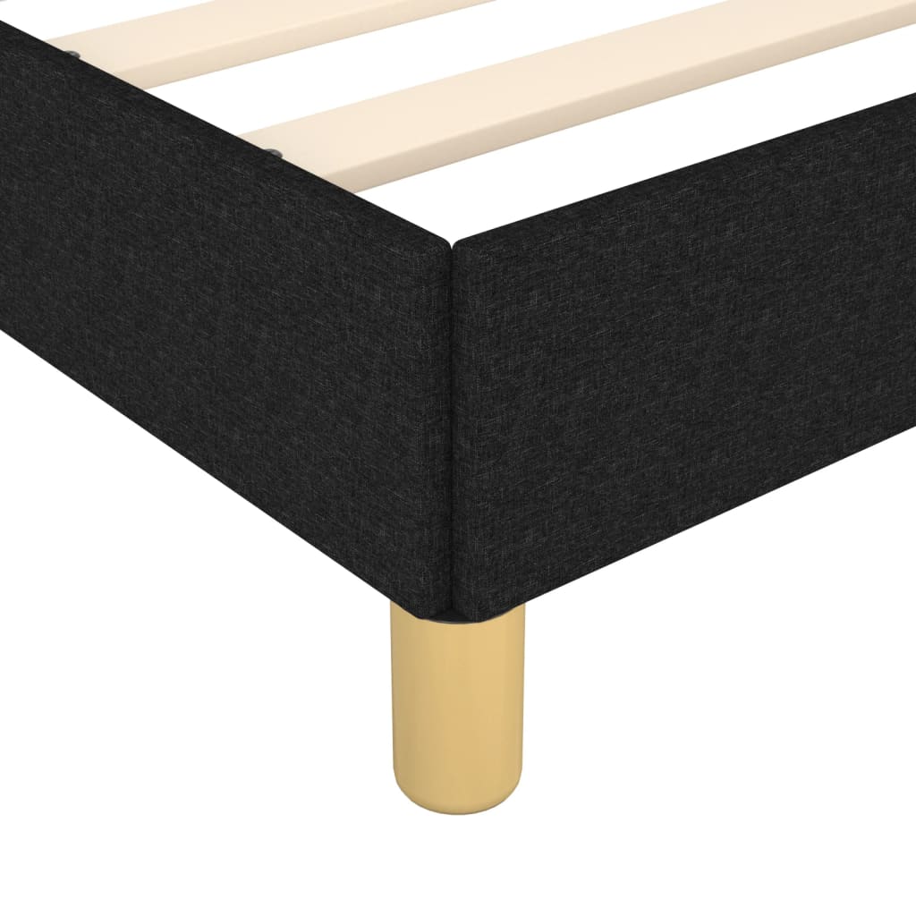 sengeramme uden madras 90x200 cm stof sort - Image 7