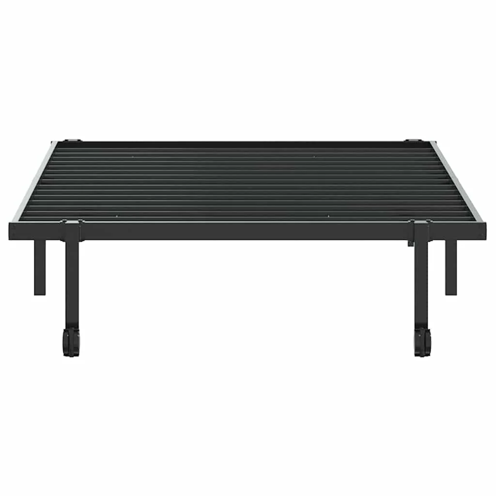sengeramme uden madras foldbare 100x200 cm stål sort - Image 6
