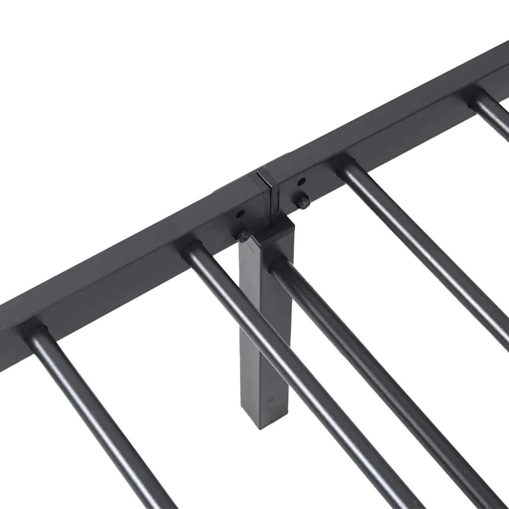 sengeramme uden madras foldbare 107x203 cm stål sort - Image 10