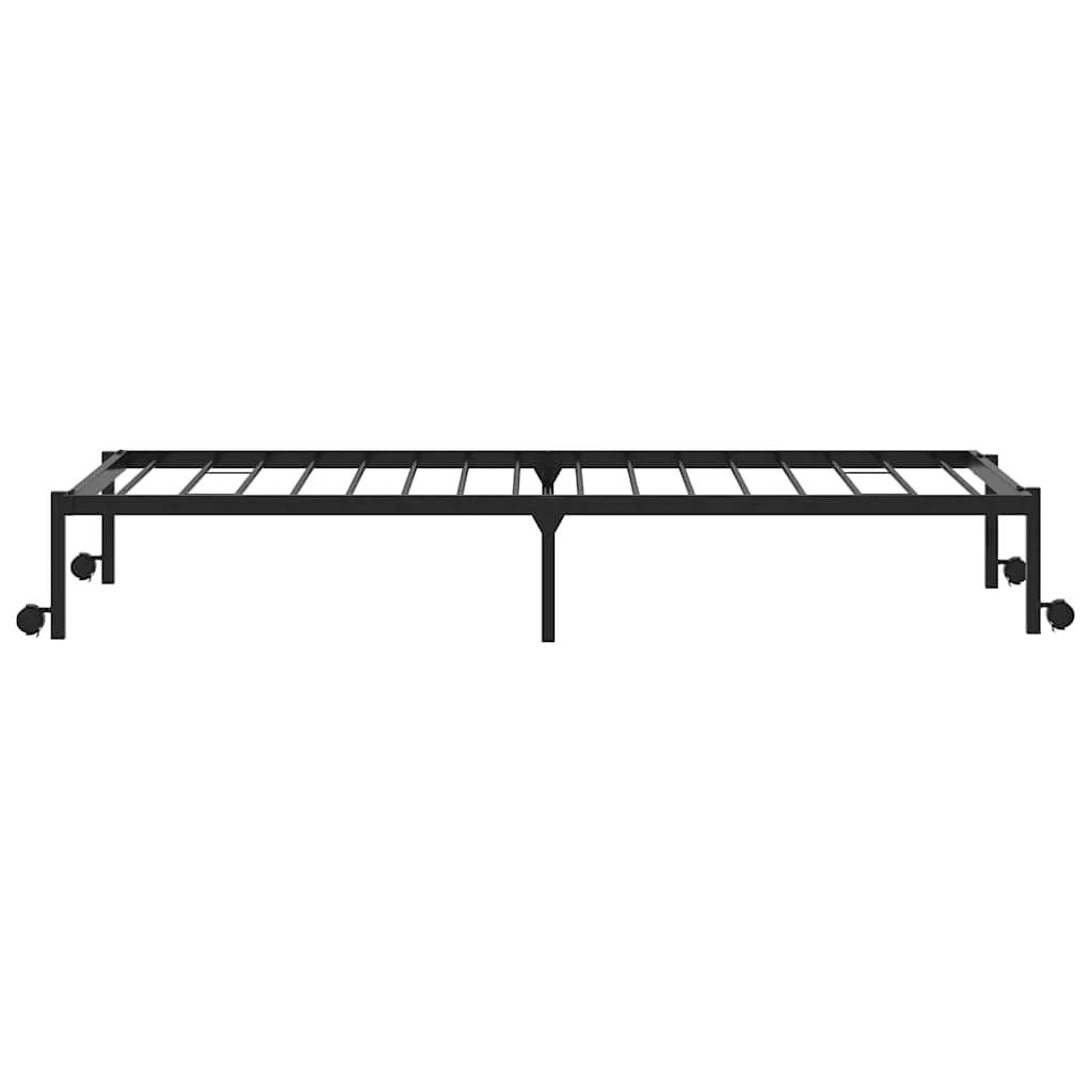 sengeramme uden madras foldbare 107x203 cm stål sort - Image 7