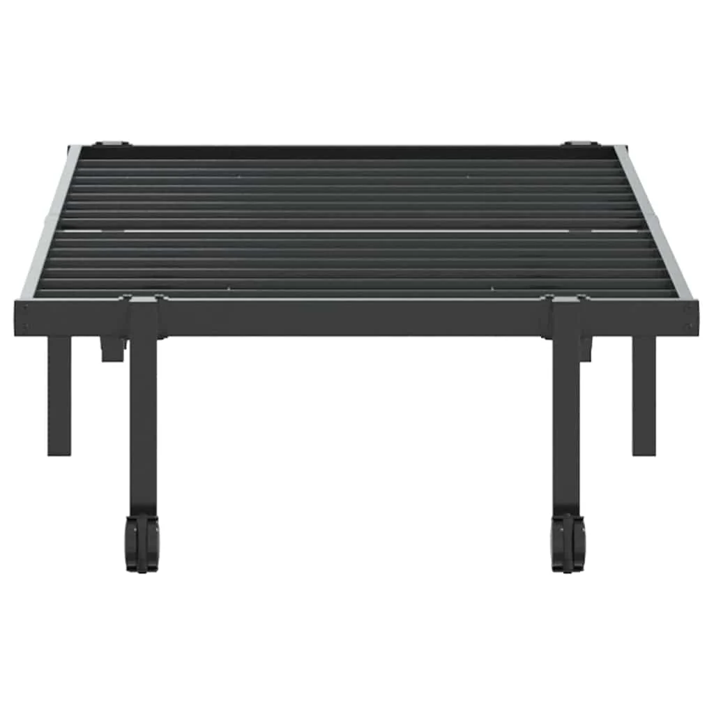 sengeramme uden madras foldbare 80x200 cm stål sort - Image 6