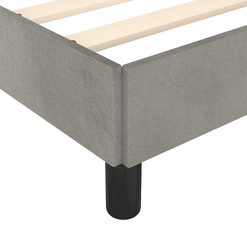 Sengeramme uden madras Lysegrå 100x200 cm Fløjl - Image 7