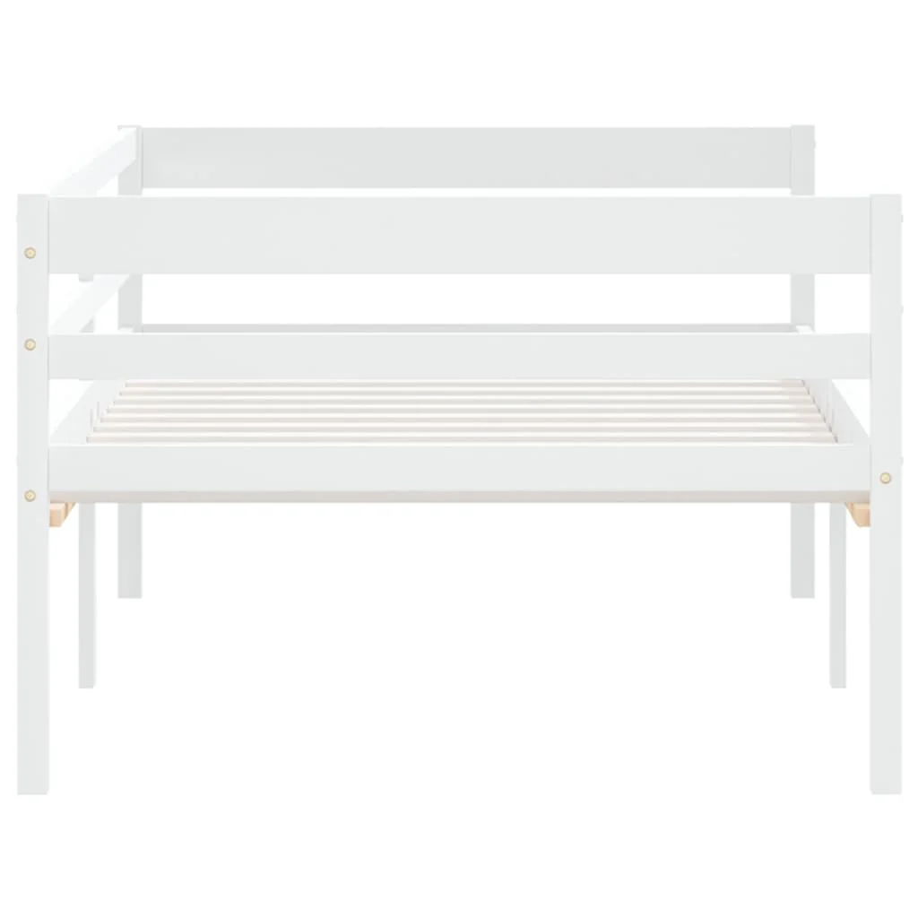 sengeramme uden madras massivt fyrretræ 90x200 cm hvid - Image 5