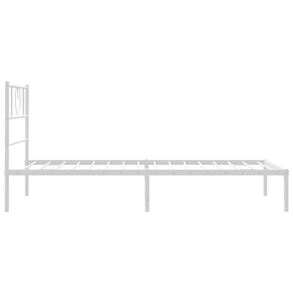 sengeramme uden madras med hovedgærde 75x190 cm hvid - Image 6